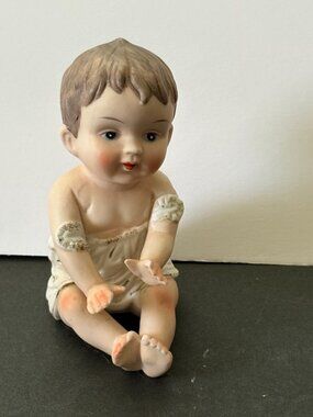 KPM Vintage German Bisque Piano Baby Figurine
